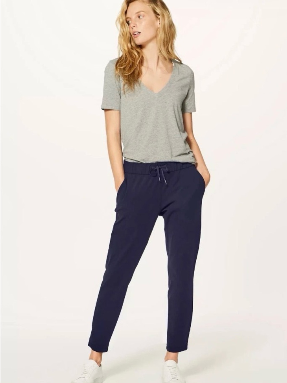 lululemon Women’s Navy Workleisure Trouser Pants Drawstring Waist 6